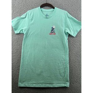 Cuffys Cape Cod Mens T-Shirt 100% Cotton Mint Green With Lifeguard Design